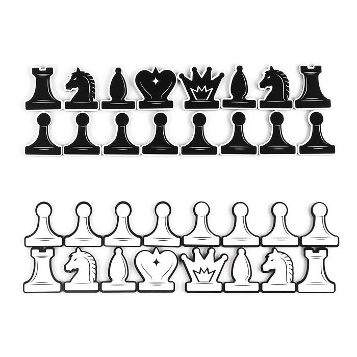 Фигуры для демонстрационных шахмат "Время игры", 32 шт, 5 х 4 см  #1