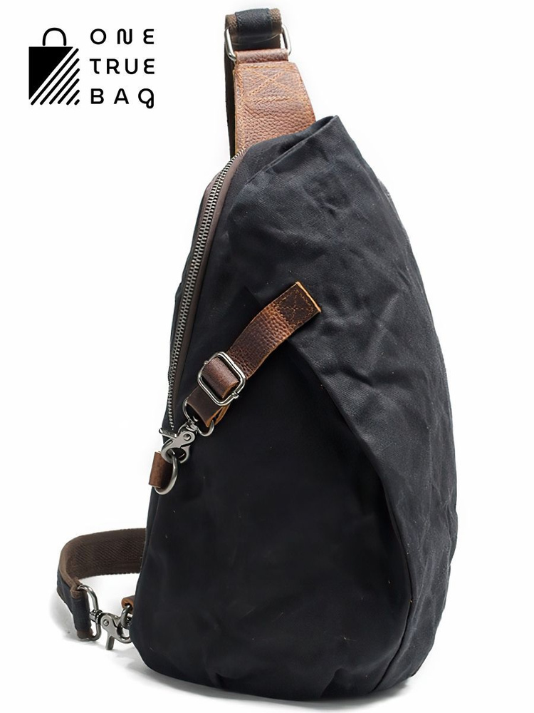 Рюкзак One True Bag на одной лямке городской, сумка через плечо кэжуал винтаж ткань канвас водонепроницаемая #1