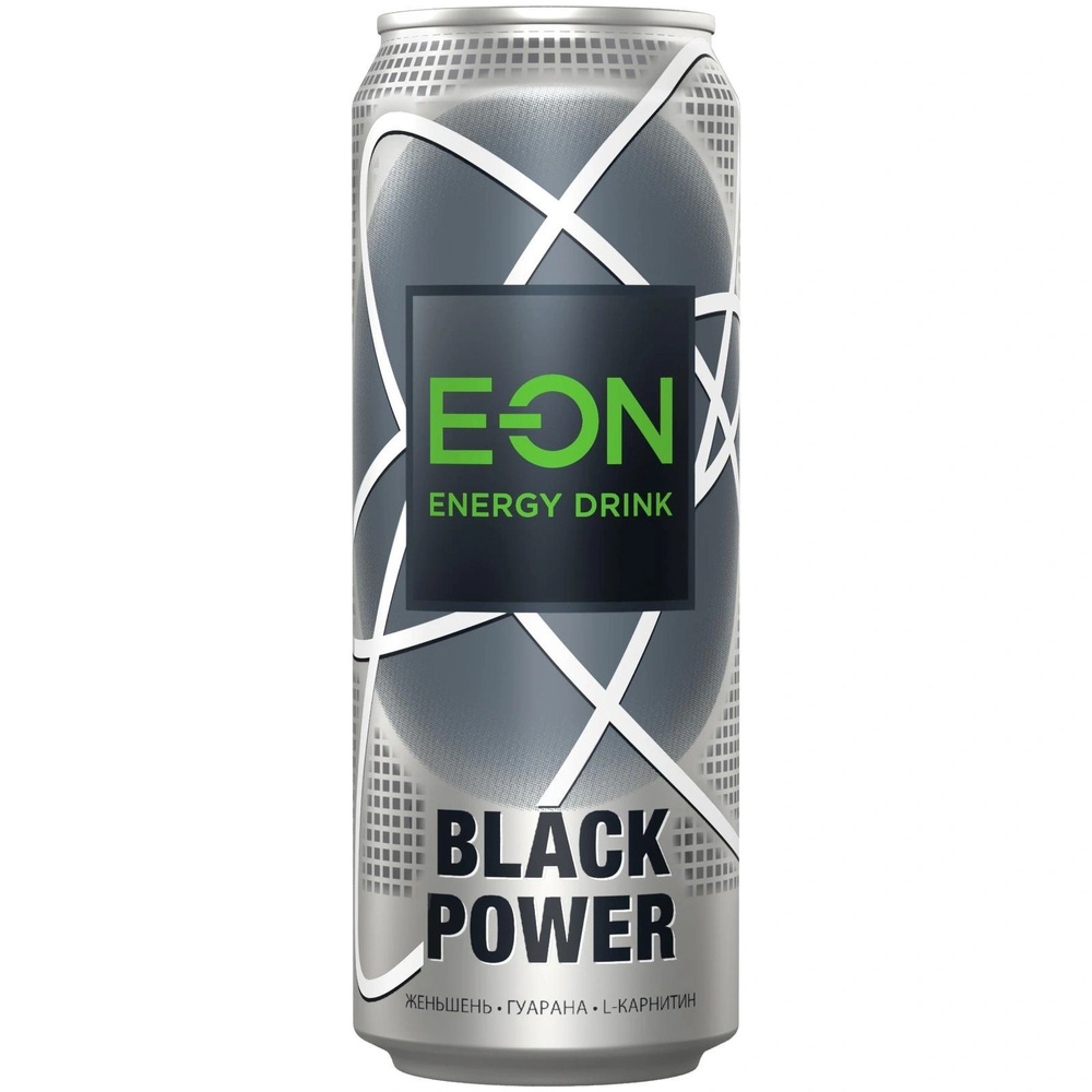 Энергетик E-ON Black Power Original безалкогольный газированный, 450мл, 4 шт.  #1