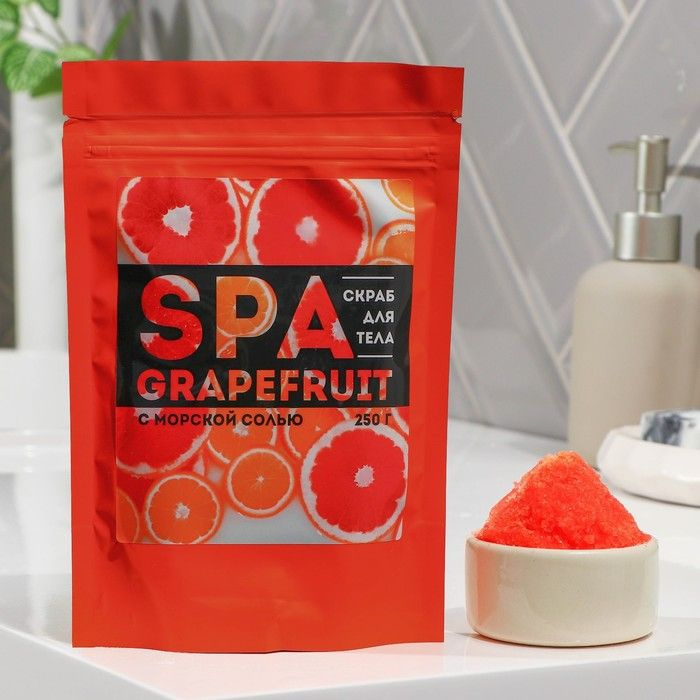 BEAUTY FOX, Соляной скраб для тела SPA grapefruit, 250 грамм #1