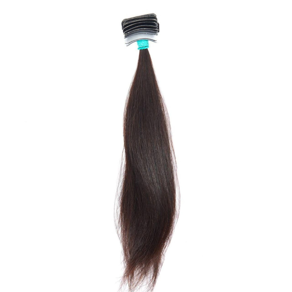 Волосы для наращивания на лентах 20 шт 20 см черные ученические натуральные  #1