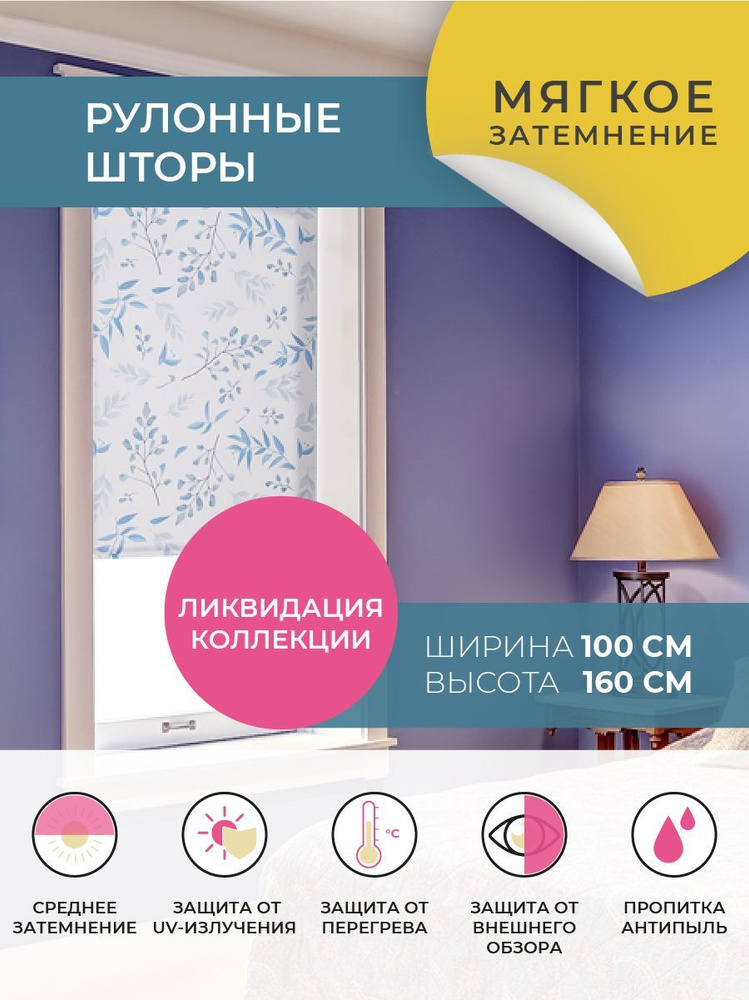 Рулонные шторы Принт 100 см х 160 см Летония DECOFEST #1