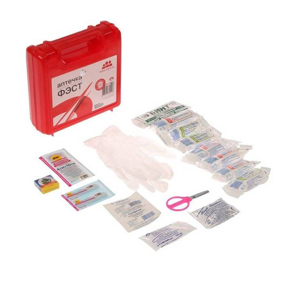 Аптечка автомобильная ФЭСТ, первая помощь, перечень №3, 1 набор ...