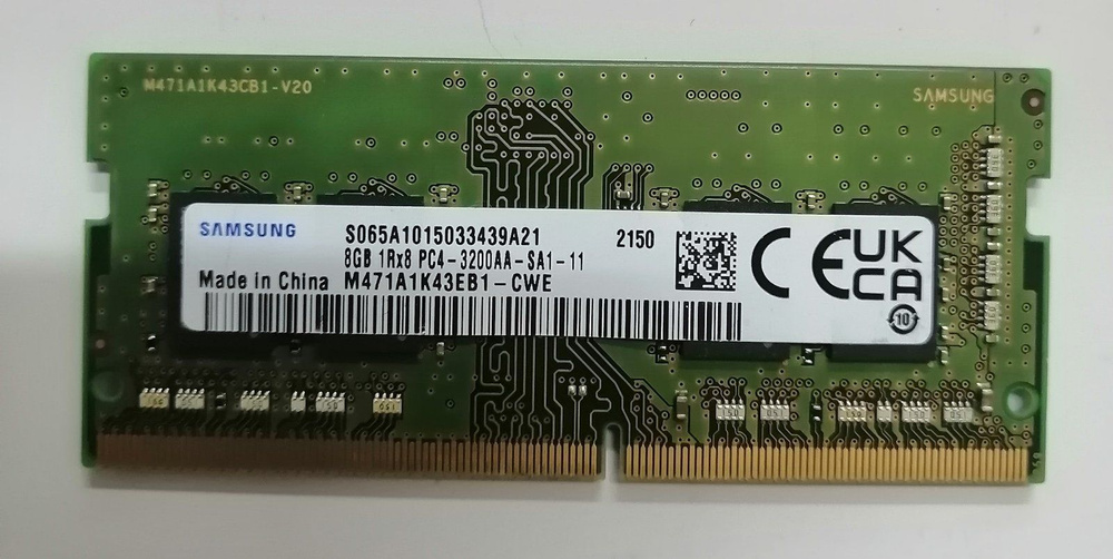 RAM Оперативная память SODIMM DDR4 SАМSUNG M471A1K43EB1-CWE 8Гб 3200МГц 1x8 ГБ (M471A1K43EB1-CWE)  #1