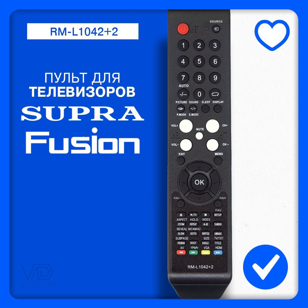 Пульт для телевизора SUPRA RM-1042+2 #1
