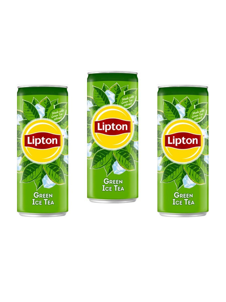 Холодный чай Lipton Ice Tea Green Зеленый 330мл ж/б х 3шт #1