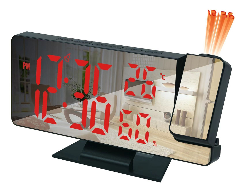 Электронные будильники,GAOSIIO ,с LED-проекцией и температуры и ...