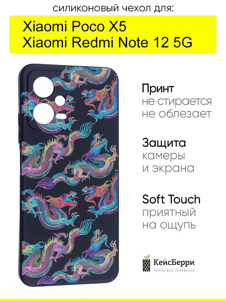 Чехол для Xiaomi Poco X5 / Redmi Note 12 5G, серия Soft #1