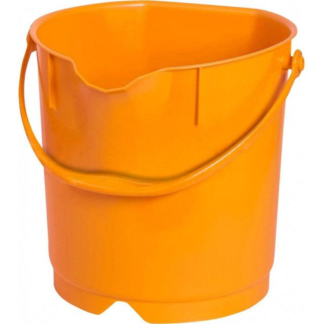 Ведро FBK 9 литров оранжевое, армированный пластик противоударный, круглое  #1