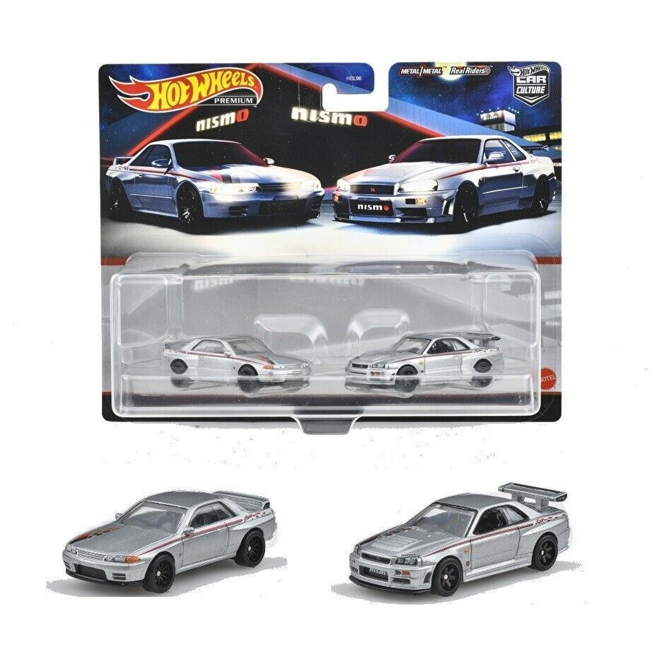 Машинка коллекционная Mattel Hot Wheels Premium 2 Pack NISSAN SKYLINE GT-R BNR32 & NISSAN SKYLINE GT-R #1