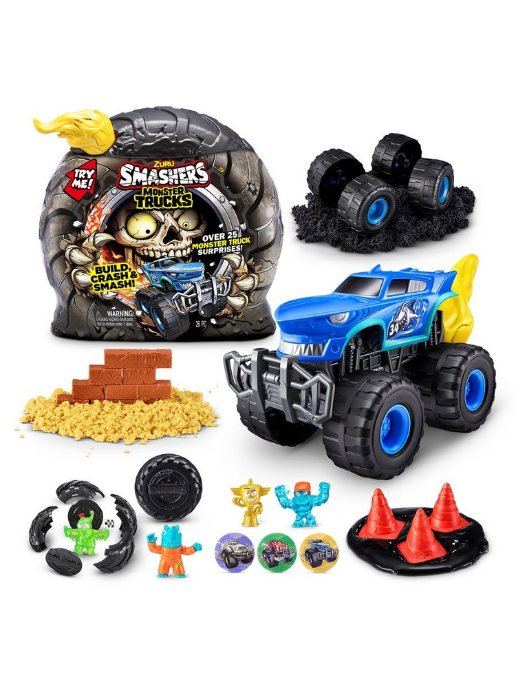 Игровой набор Zuru сюрприз Smashers Monster Truck машинка для сборки, звук  #1
