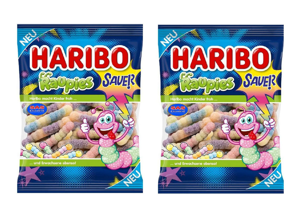 Мармелад Haribo Raupies, 2 шт по 175гр #1