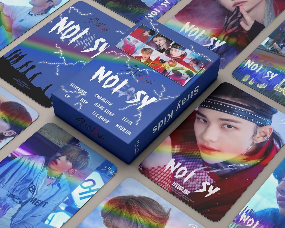 Карточки K-POP Stray kids NOEASY 55 штук переливающиеся, голографические  #1