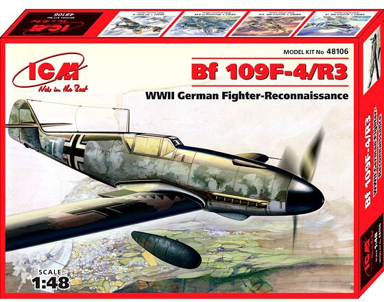 Сборная модель Германский истребитель-разведчик Bf 109F-4/R3 (1/48) 48106 ICM  #1