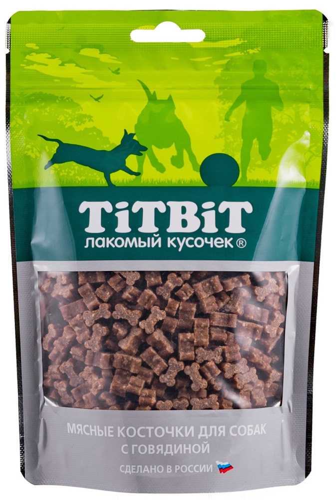 Лакомство для собак всех пород TiTBiT 145 г, мясные косточки с говядиной  #1