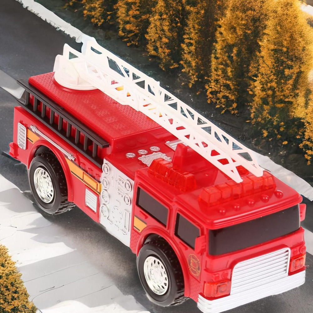 Машинка игрушка детская для мальчика Играем вместе Пожарная машина со световыми и звуковыми эффектами #1
