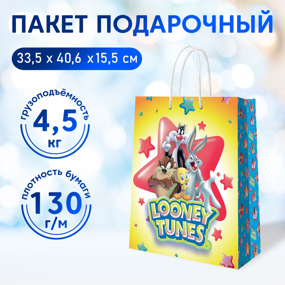 Пакет подарочный ND Play / Looney Tunes-1, 335*406*155 мм, бумажный, 292339 #1