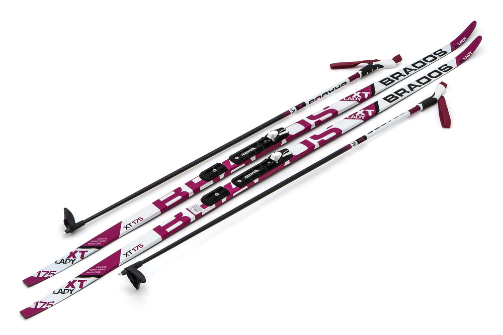 Лыжный комплект с палками и креплением NNN (Rottefella) - 175см WAX XT Lady / с насечками  #1