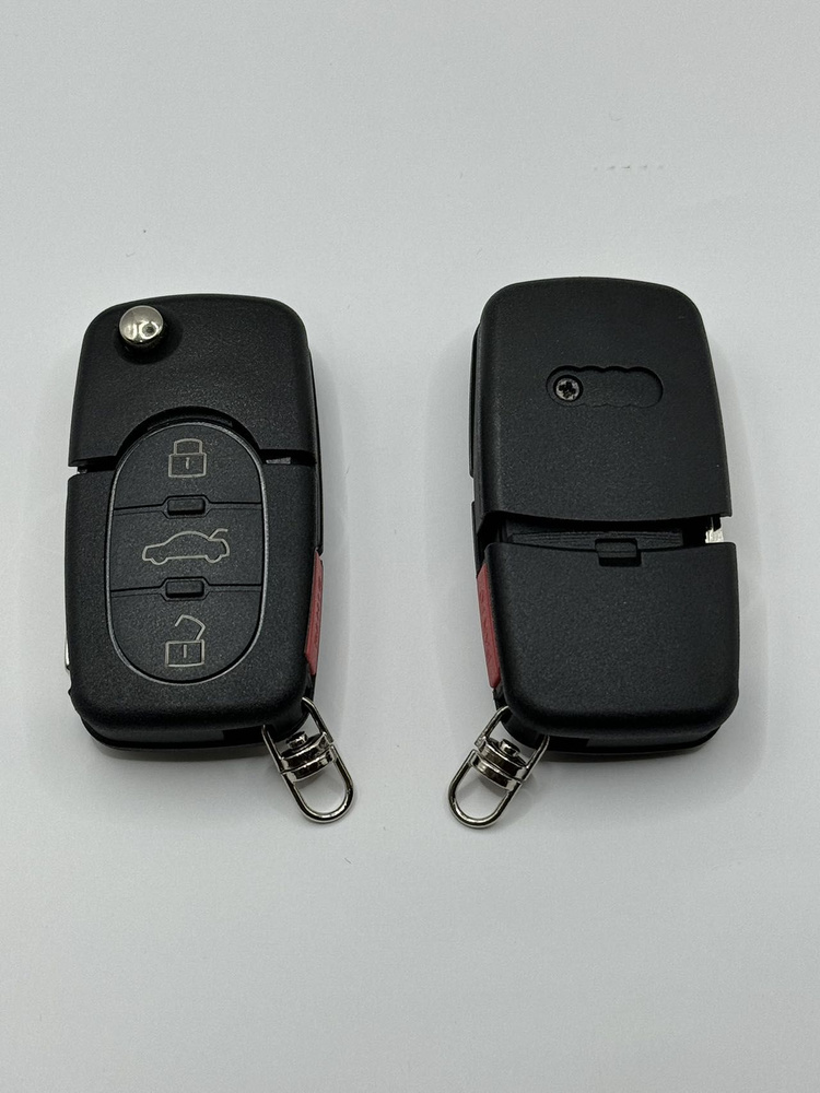 Корпус ключа AUDI HU66 3+1кн батар.1616 #1