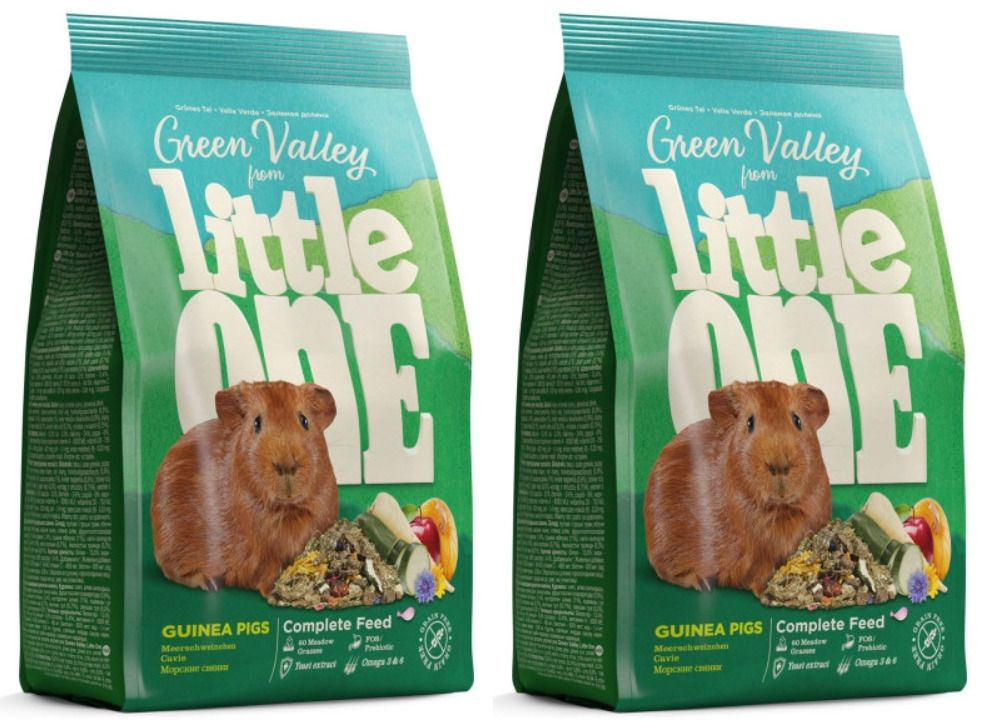 Little One Корм сухой для морских свинок Green Valley, из разнотравья, 750 г, 2 уп  #1