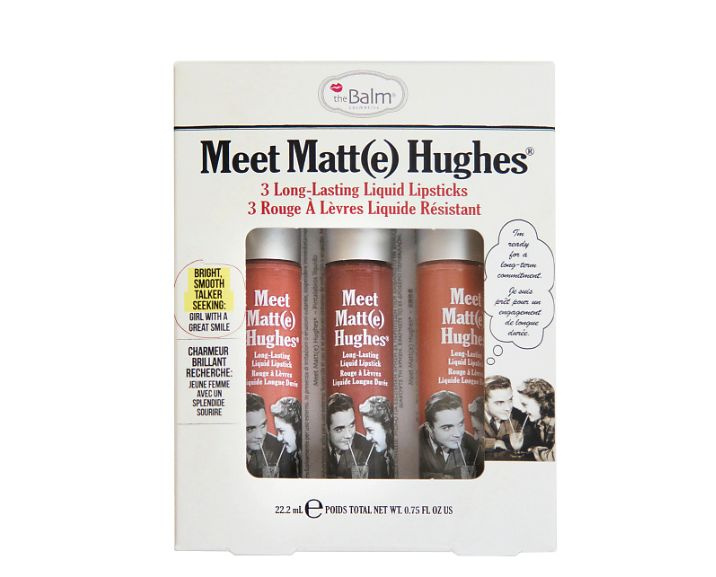 THEBALM Набор из 3 оттенков мини жидких матовых помад Meet Matt(e) Hughes  #1