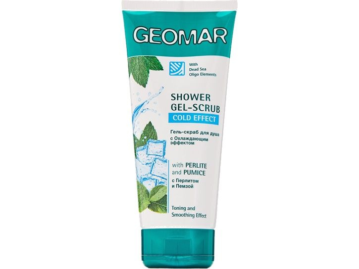 Гель-скраб с охлаждающим эффектом для тела GEOMAR Shower gel scrub cooling effect  #1