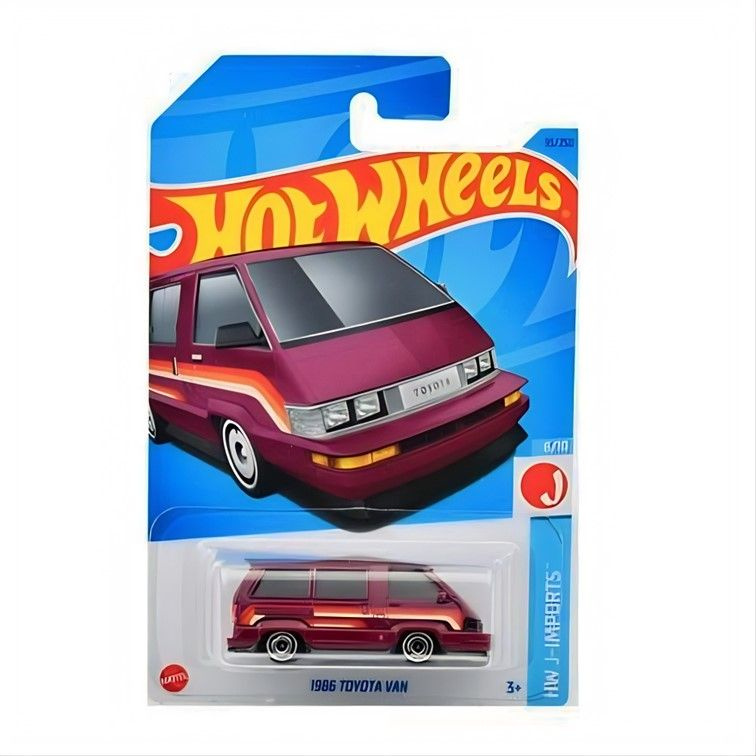 HKK66 Машинка металлическая игрушка Hot Wheels коллекционная модель 1986 Toyota Van бордовый  #1