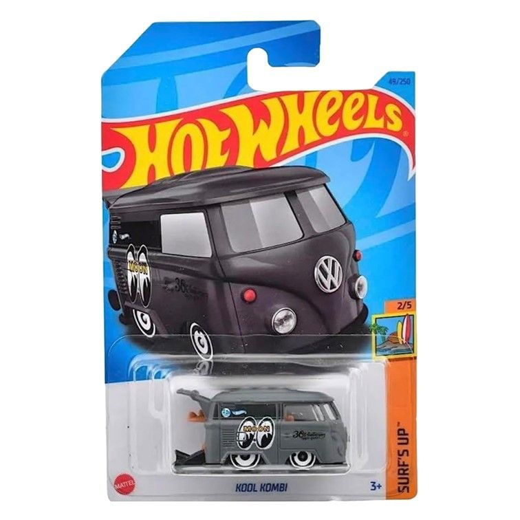 HKK80 Машинка металлическая игрушка Hot Wheels коллекционная модель Kool Kombi серый  #1