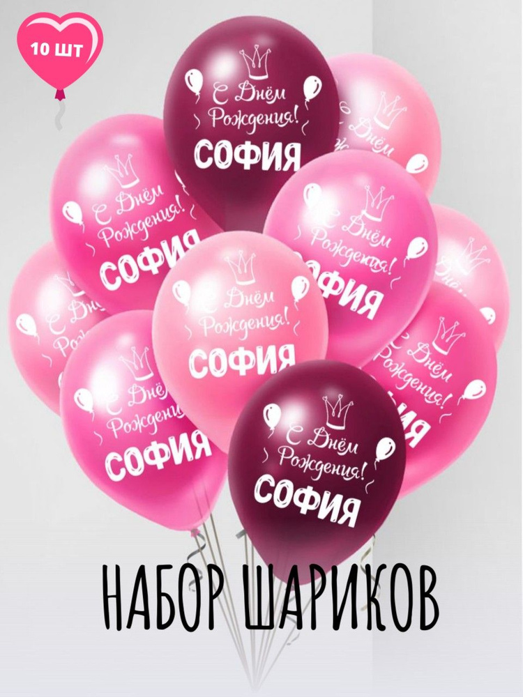 Именные воздушные шары на день рождения София #1