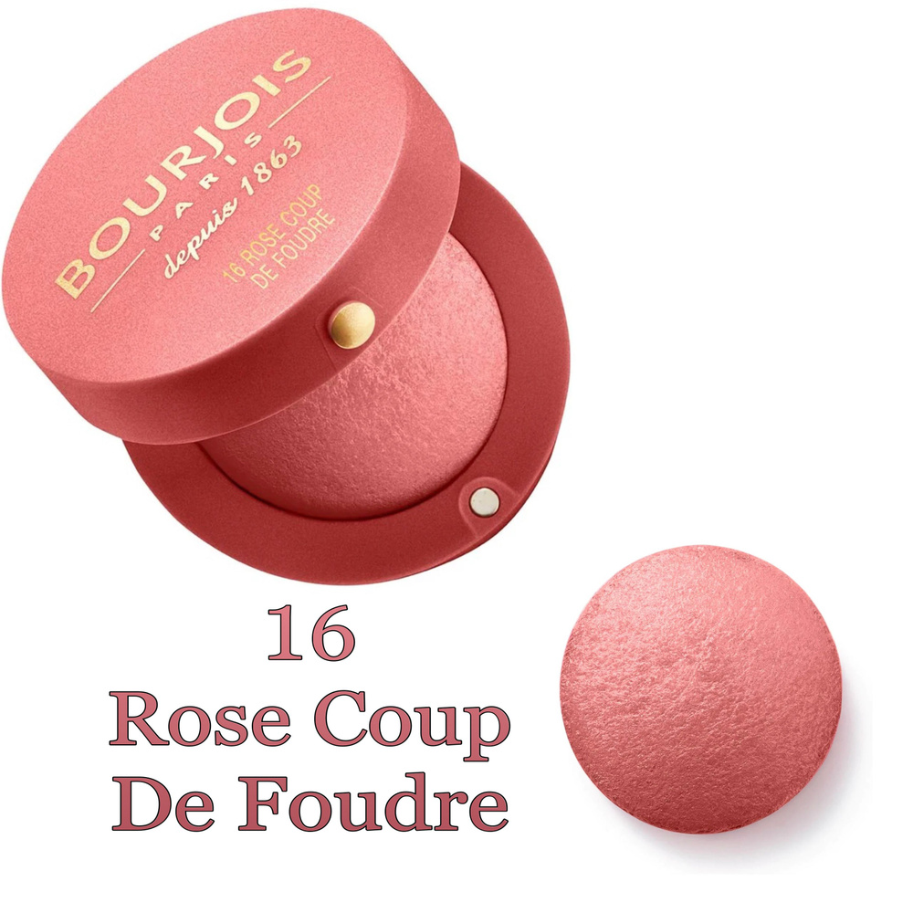 Румяна Bourjois Blusher, оттенок 16 Rose Coup De Foudre, 2,5 г #1