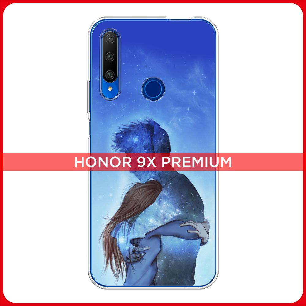 Силиконовый чехол на Huawei Honor 9X Premium / Хонор 9X Премиум Влюбленная пара небо  #1