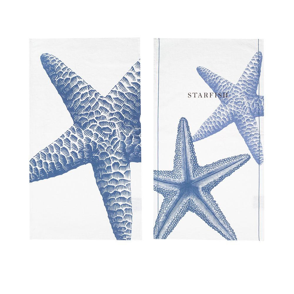 Комплект полотенец столовых BELLEHOME "Starfish", 40х70 см, 50% лен, 50% хлопок  #1