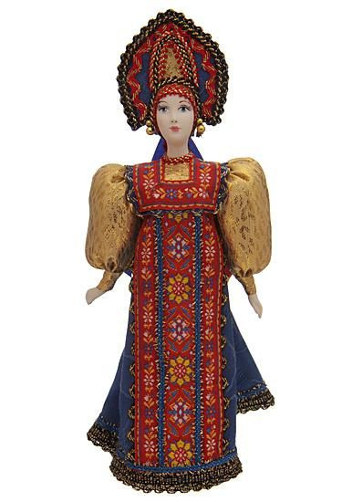 Фарфоровая кукла статуэтка в русском костюме Марфа 27 см  #1
