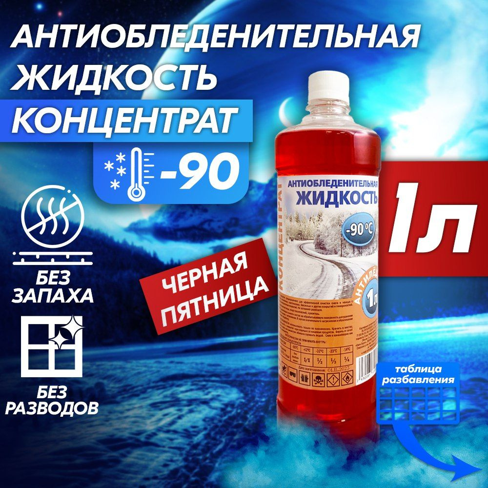 Жидкость стеклоомывателя ANTILED -90C, Незамерзайка АНТИЛЁД для ...