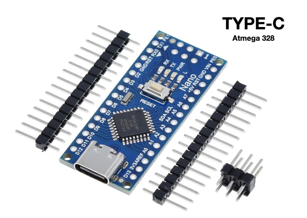 Контроллер Arduino Nano Type-C V3.0, запаян #1