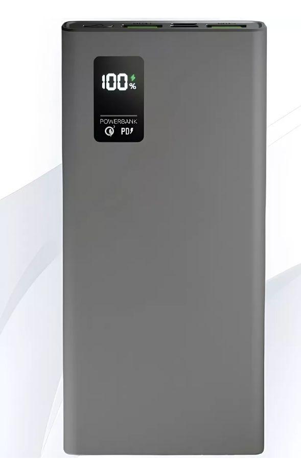 OLMIO Внешний аккумулятор Зарядное устройство Power bank QR-10 10000mAh QuickCharge3.0 серый, 10000 мАч, #1