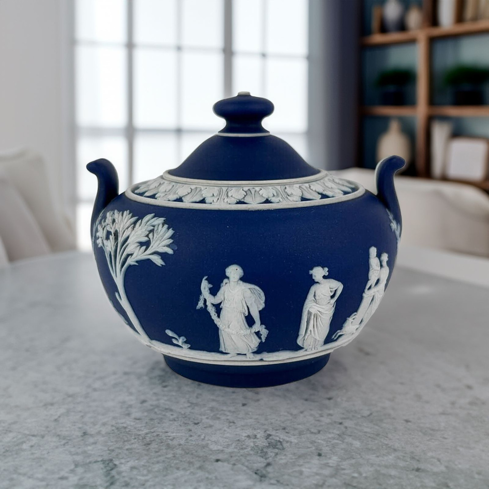 Сахарница Wedgwood. Англия, фарфор, 1891-1908 гг. #1