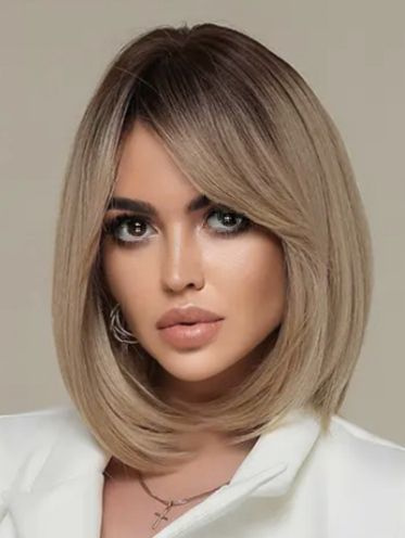 парик каре блонд омбре с челкой без пробора - купить по низкой цене в ...