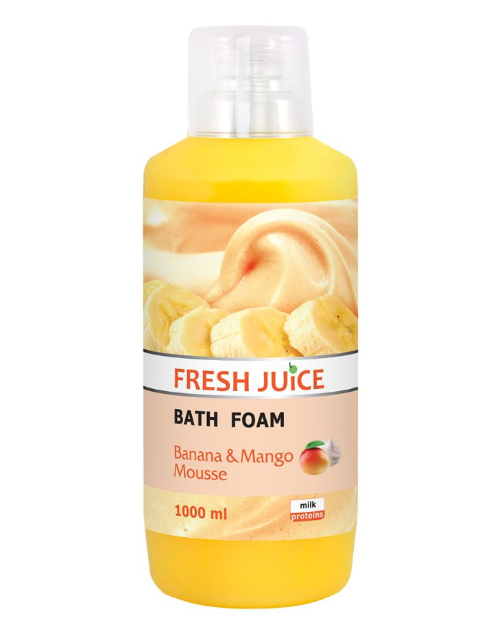 Fresh Juice Пена для ванн Banana & Mango Mousse Бананово-Манговый Мусс с молочными Протеинами, 1 л  #1