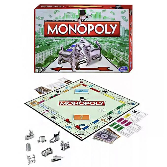 Настольная игра "Классическая Монополия Monopoly" / 8 металлических фишек  #1