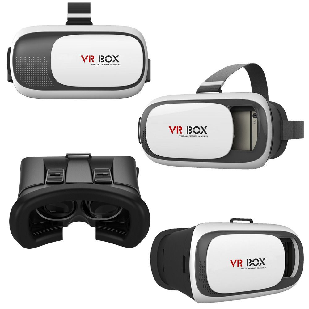 Очки виртуальной реальности VR BOX (черные с белым/коробка)  #1