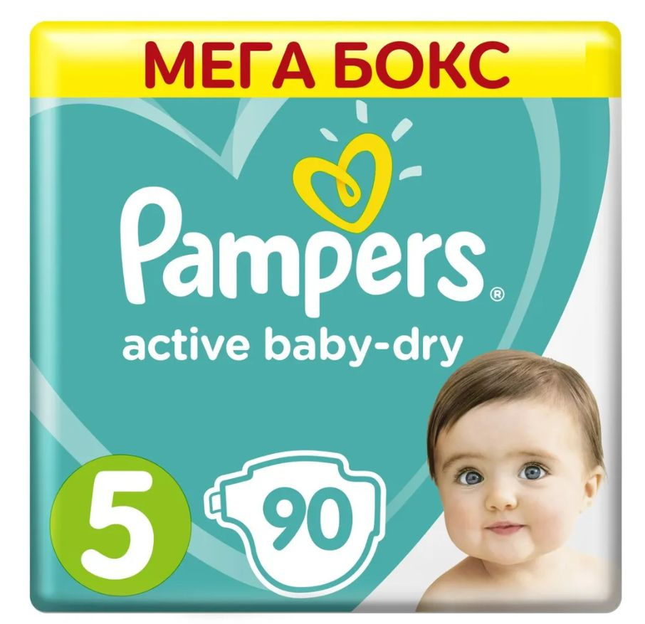 Pampers Подгузники Active Baby-Dry 11-16 кг, размер 5, 90 шт в уп #1
