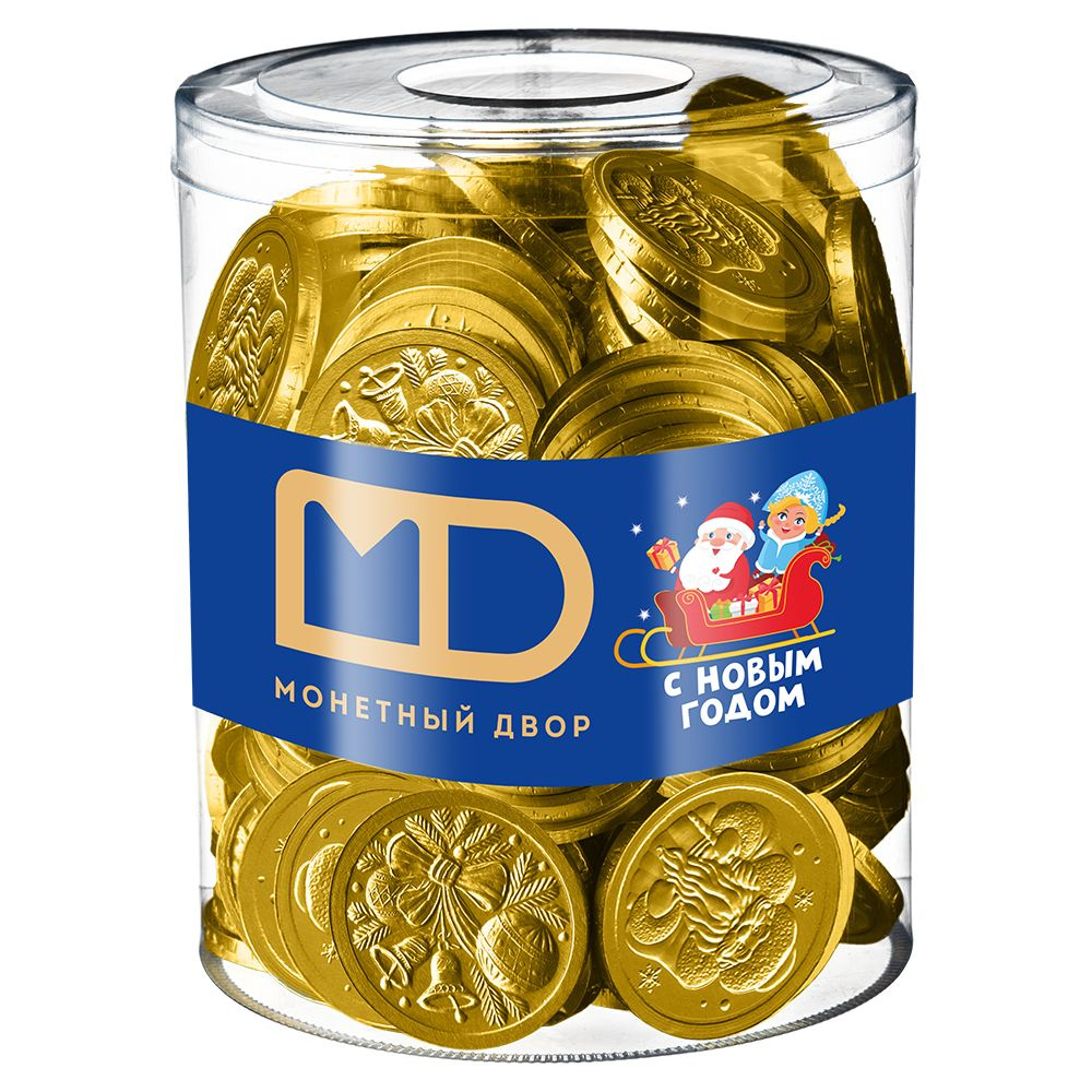 Шоколадные монеты "Новогодние" 6г по 120 шт. #1