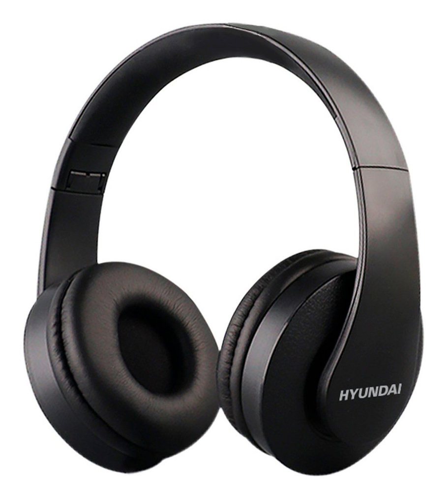 Hyundai Наушники беспроводные с микрофоном, Bluetooth, microUSB, черный  #1