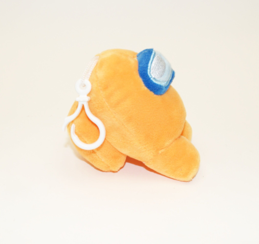 Мягкая плюшевая игрушка из игры Among Us (Амонг Ас) брелок, оранжевый, высота 10 см  #1