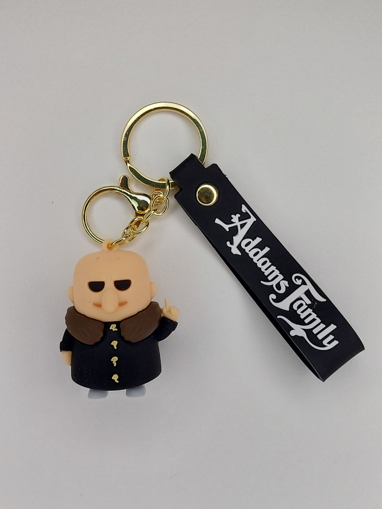 Брелок keychain силиконовый Дядя Фестер (Uncle Fester) из мультфильма Семейка Аддамс  #1