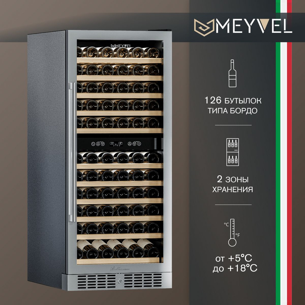 Встраиваемый винный шкаф Meyvel MV116-KST2 компрессорный (встраиваемый / отдельностоящий холодильник #1