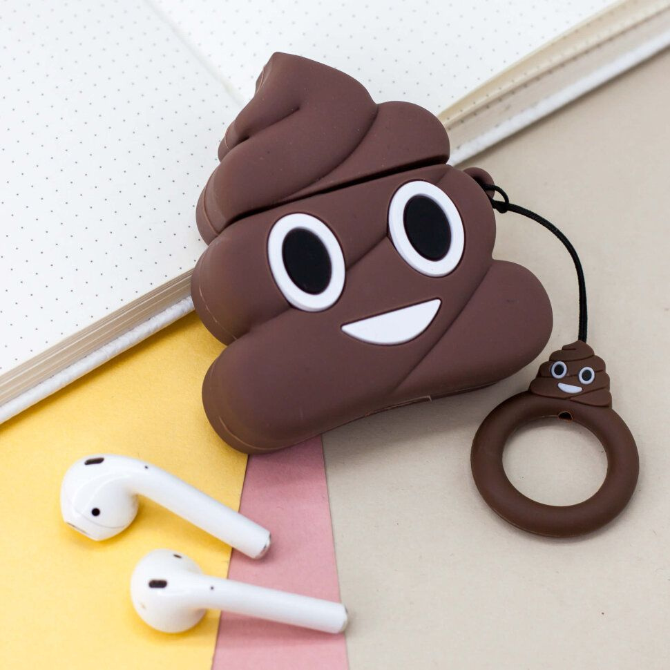 Чехол для наушников AirPods 1/2 с кольцом или карабином/ Кейс для ...