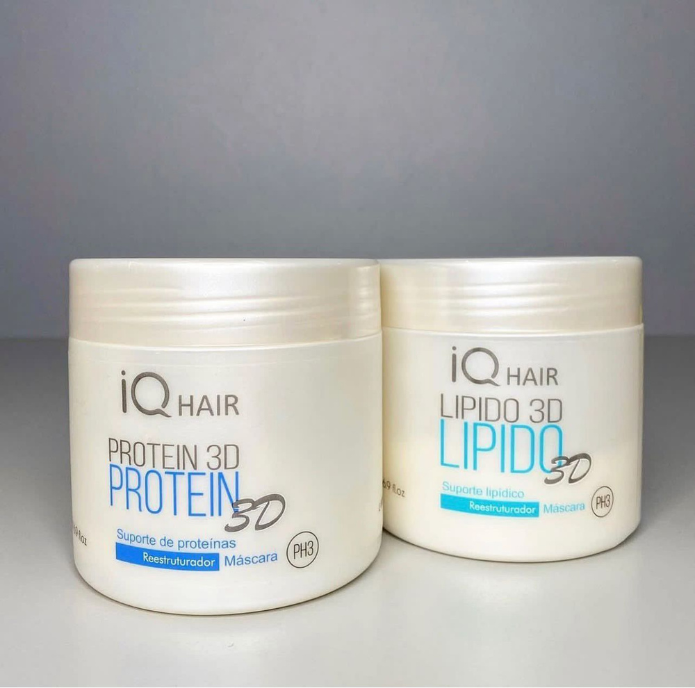 Набор подложек для волос IQ Hair Lipido 3D Липидная + Protein 3D Протеиновая 500+500 гр  #1