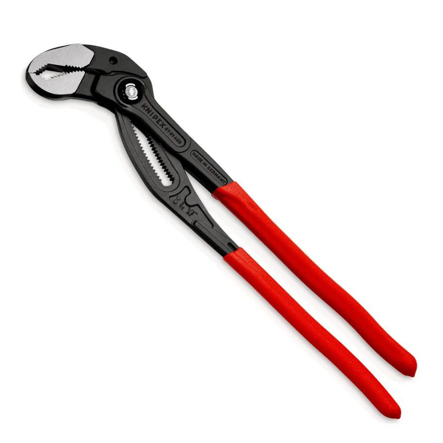 KNIPEX COBRA Клещи переставные с фиксатором, 90 мм/3 1/2 дюйма, под ключ 95 мм, L-400 мм, серые, KN-8701400 #1